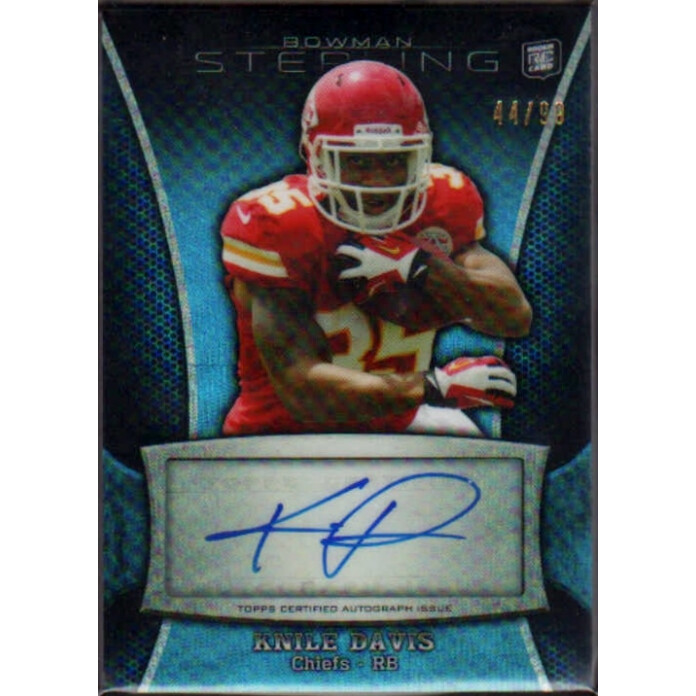 2013 Bowman Sterling Autographs Blue Wave Refractors #BSAKD Knile Davis