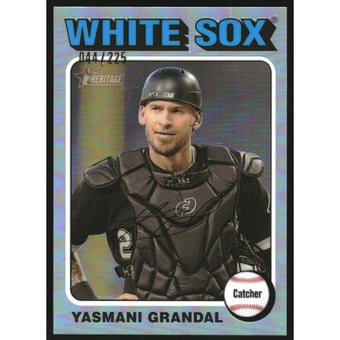 2024 Topps Heritage Chrome Silver Refractors #59 Yasmani Grandal HN/225