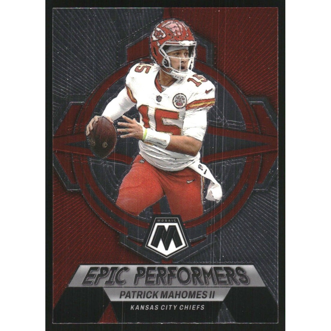 2023 Panini Mosaic Epic Performers #1 Patrick Mahomes II. rookie card picture