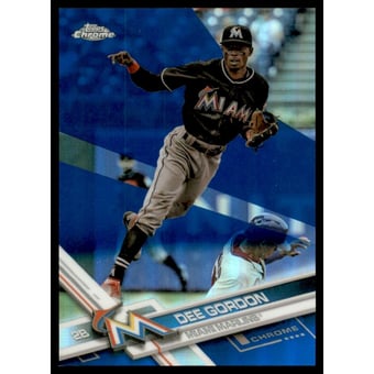 2017 Topps Chrome Blue Refractors #41 Dee Gordon