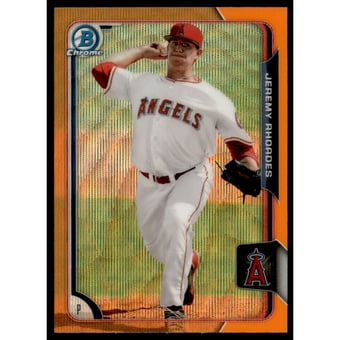 2015 Bowman Chrome Prospects Orange Wave Refractors #BCP15 Jeremy Rhoades
