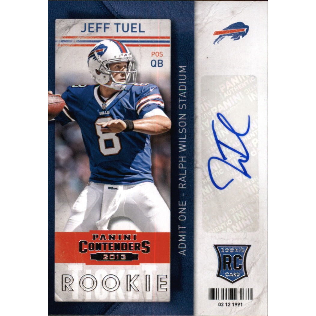 2013 Panini Contenders #155A Jeff Tuel AU RC. rookie card picture