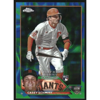 2023 Topps Chrome Update Blue Green Lava Lamp Refractors #USC134 Casey Schmitt