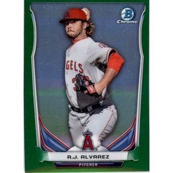 2014 Bowman Chrome Mini Factory Set Green Refractors #4 R.J. Alvarez