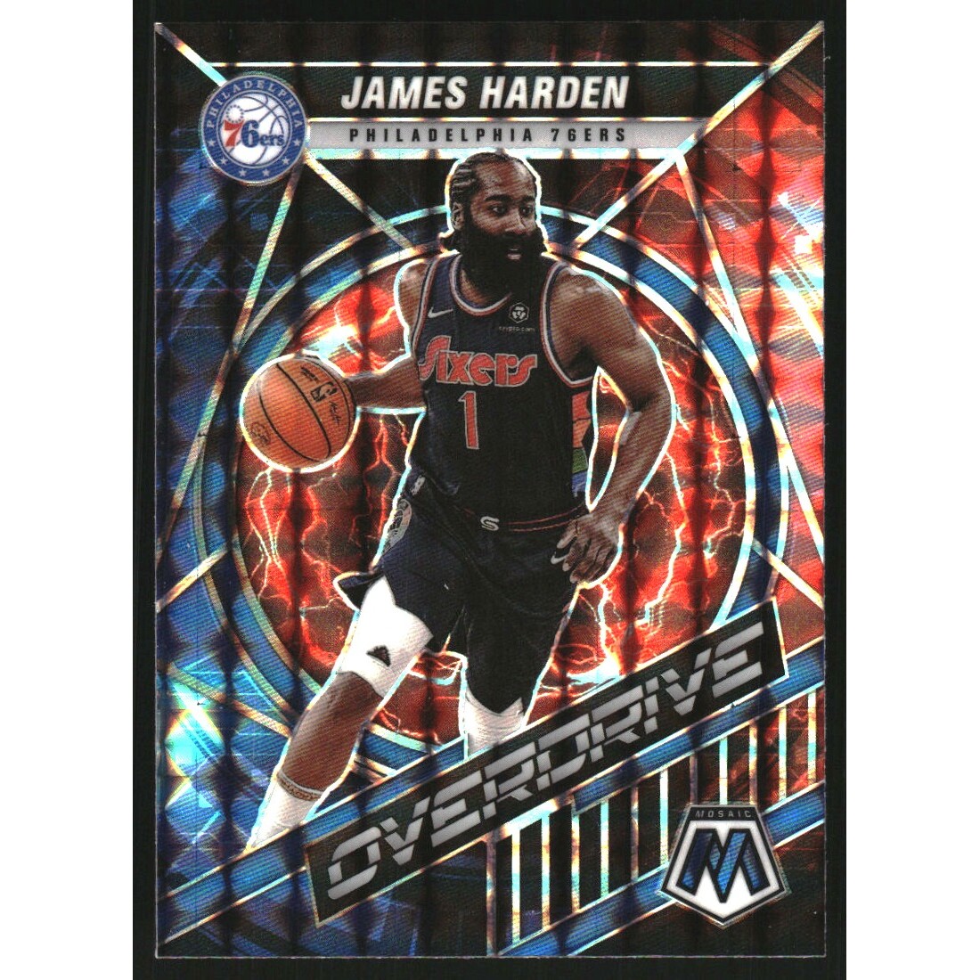 2021-22 Panini Mosaic Overdrive #13 James Harden