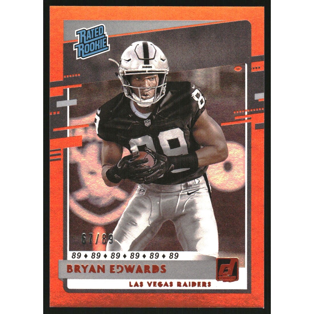 2020 Donruss Jersey Number #328 Bryan Edwards RR/89