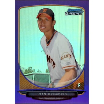 2013 Bowman Chrome Prospects Purple Refractors #BCP185 Joan Gregorio