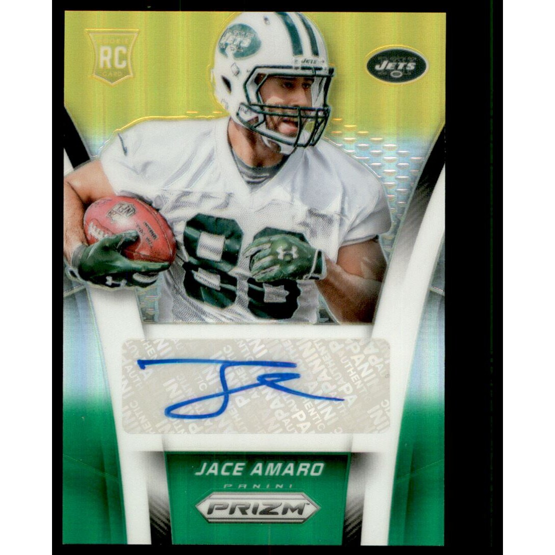 2014 Panini Prizm Rookie Autographs Prizms Neon Green Yellow #ARJA1 Jace Amaro/100