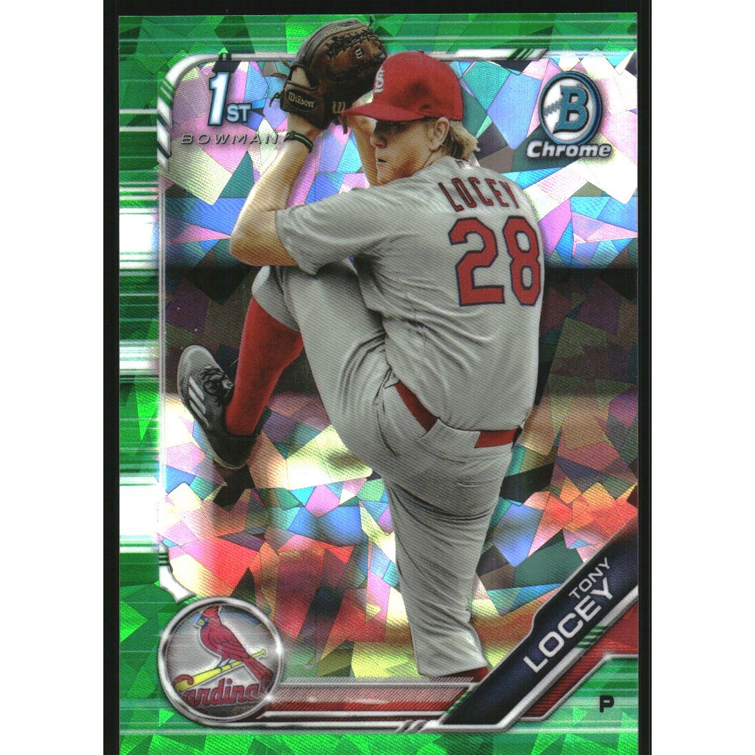 2019 Bowman Chrome Draft Sapphire Green #BDC70 Tony Locey