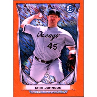 2014 Bowman Chrome Bowman Scout Top 5 Mini Orange Refractors #BMCWS2 Erik Johnson