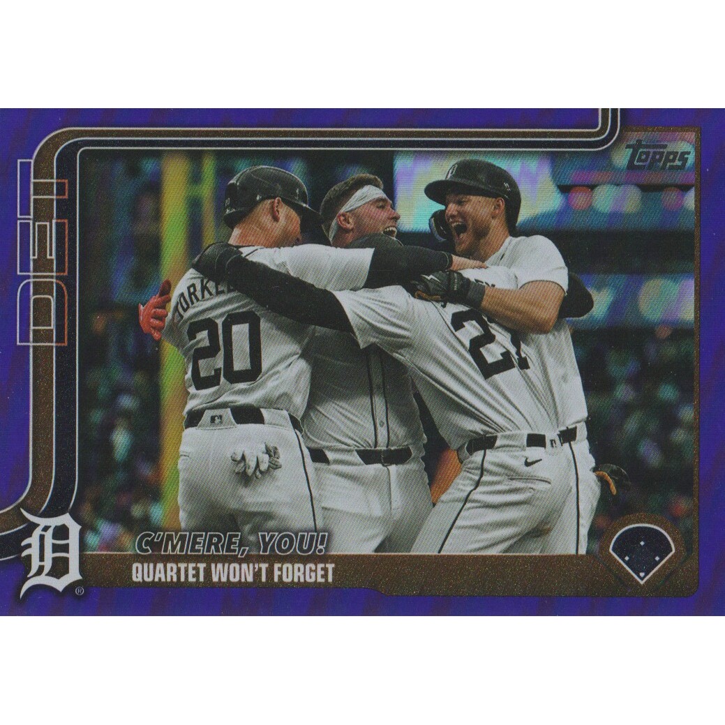2025 Topps Purple Rainbow Foil #491 C'Mere, You!/Spencer Torkelson/Trey Sweeney