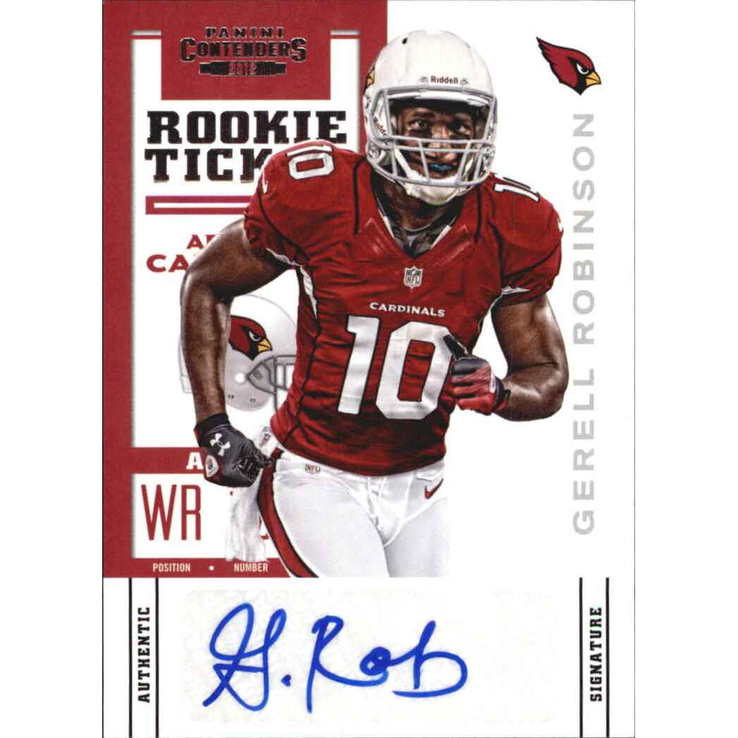 2012 Panini Contenders #139A Gerell Robinson AU RC. rookie card picture