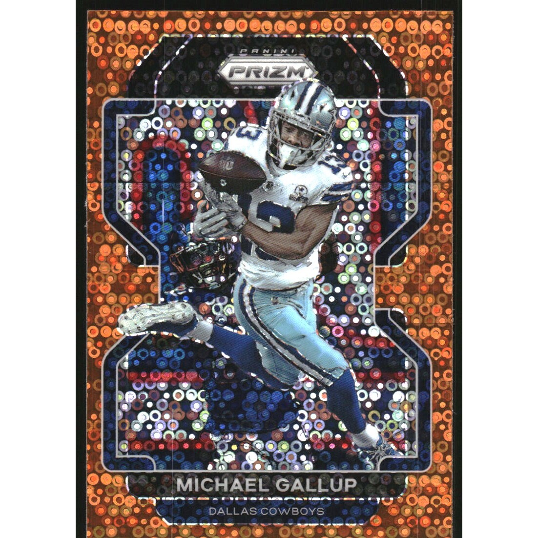 2021 Panini Prizm Prizms Orange Disco #240 Michael Gallup