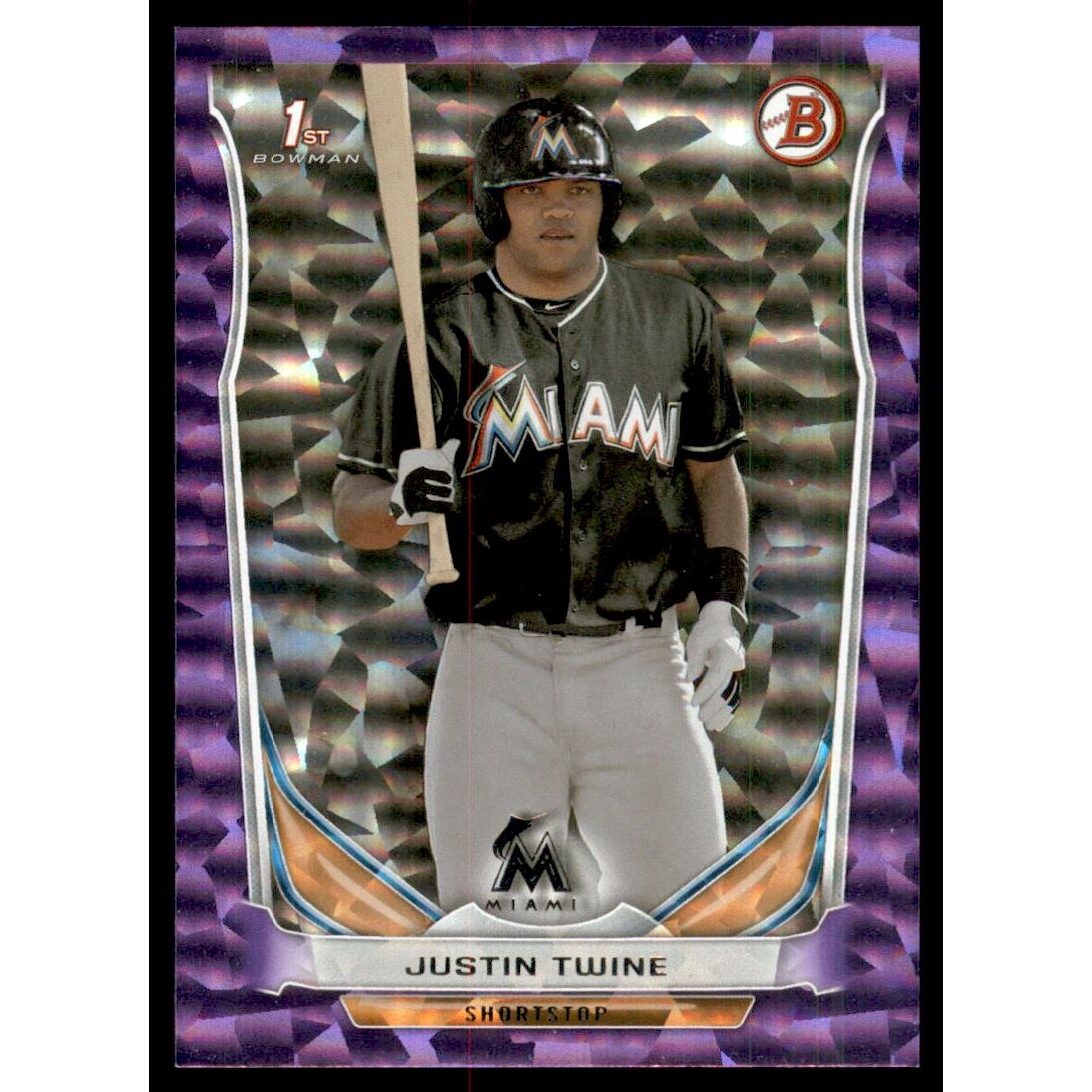 2014 Bowman Draft Purple Ice #DP41 Justin Twine. rookie card picture