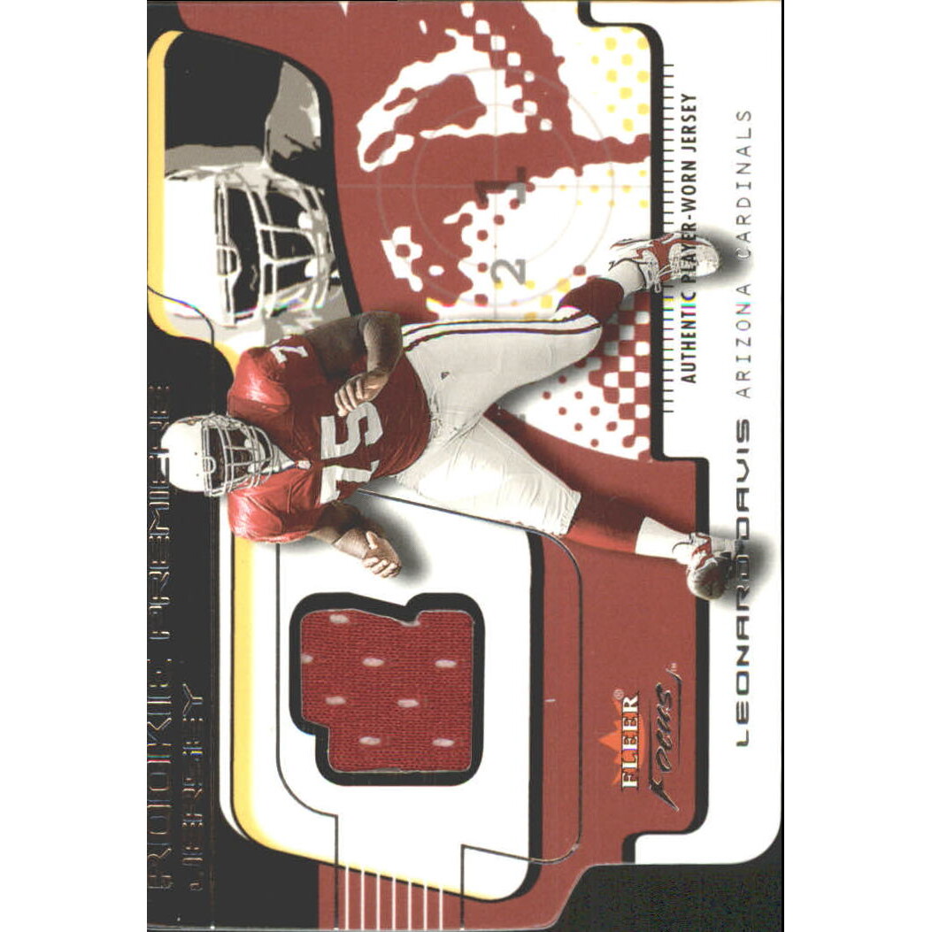 2001 Fleer Focus Rookie Premiere Jersey #RPLD Leonard Davis. rookie card picture