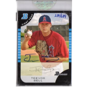 2006 Bowman Originals Buyback Autographs #804 Trevor Bell 05 BDP/689 F