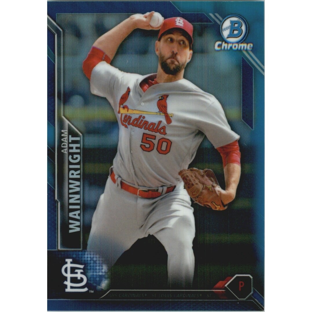 2016 Bowman Chrome Blue Refractors #66 Adam Wainwright