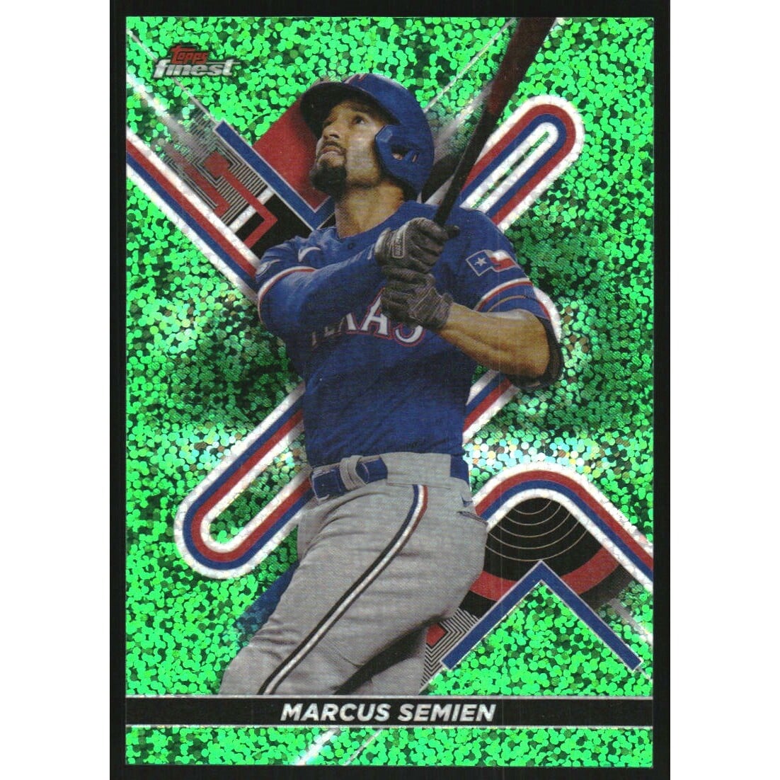2022 Finest Green Speckle Refractors #98 Marcus Semien