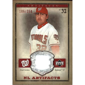2006 Artifacts AL/NL Artifacts Red #CHN Chad Cordero Jsy/250