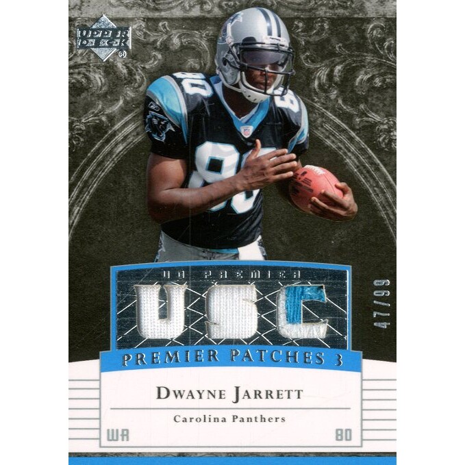 2007 Upper Deck Premier Patches Triple #PP3DJ Dwayne Jarrett