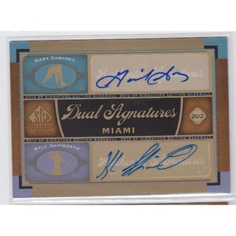 2012 SP Signature Dual Signatures #MIA8 Gaby Sanchez/Kyle Skipworth F