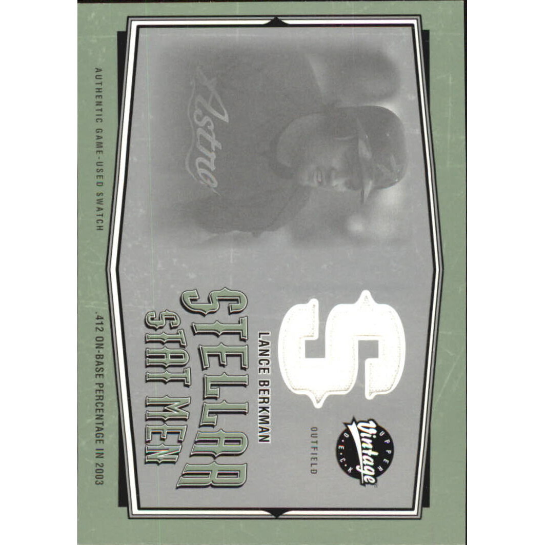 2004 Upper Deck Vintage Stellar Stat Men Jerseys #24 Lance Berkman
