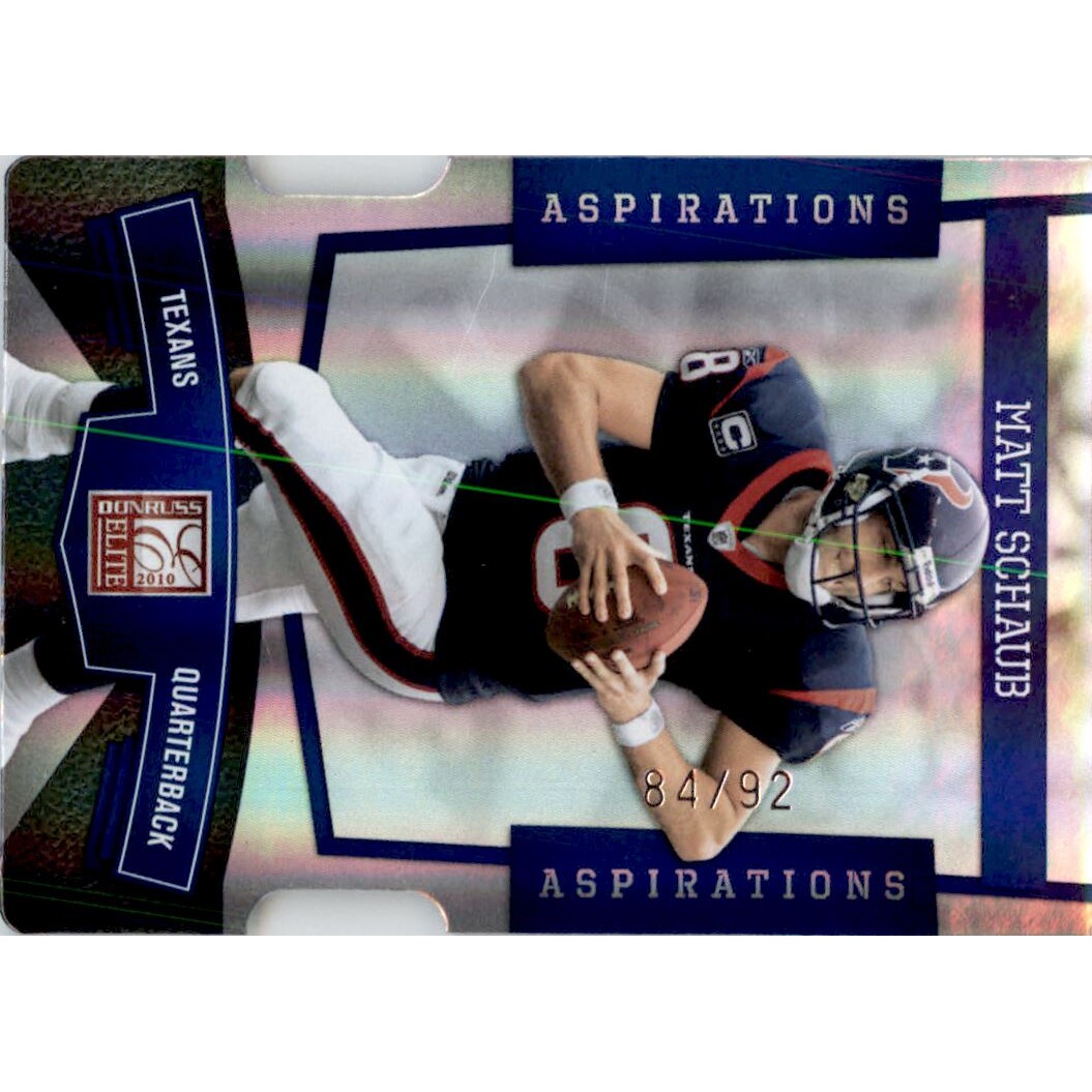 2010 Donruss Elite Aspirations #39 Matt Schaub/92