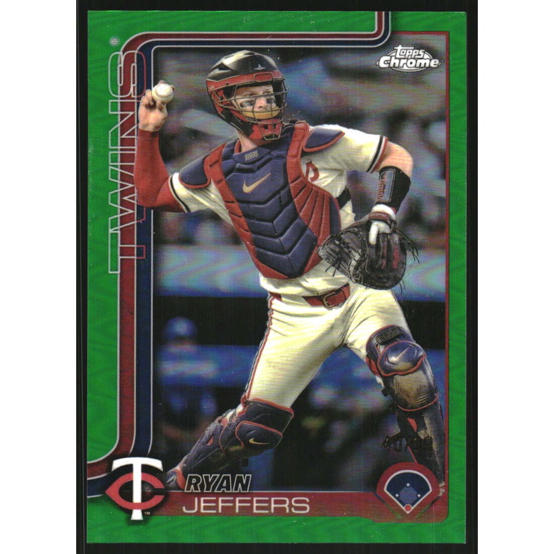 2025 Topps Chrome Green Refractors #65 Ryan Jeffers. rookie card picture