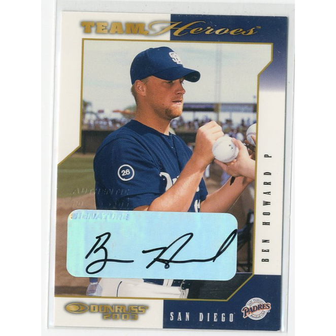 2003 Donruss Team Heroes Autographs #422 Ben Howard/250