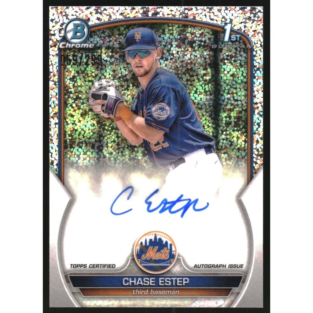 2023 Bowman Chrome Prospect Autographs Speckle Refractors #CPACE Chase Estep