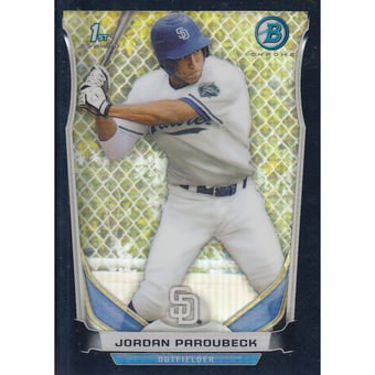 2014 Bowman Chrome Prospects Black Refractors #BCP58 Jordan Paroubeck