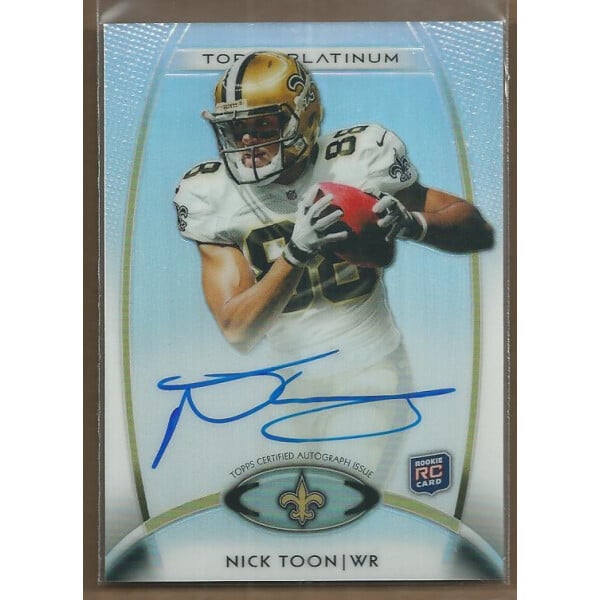 2012 Topps Platinum Rookie Autographs Refractors #123 Nick Toon. rookie card picture