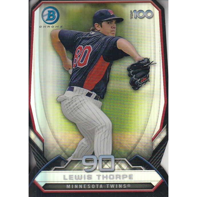2014 Bowman Chrome Top 100 Prospects Die Cut Refractors #BTP90 Lewis Thorpe 2014 Bowman Chrome Top 100 Prospects Die Cut Refractors #BTP90 Lewis Thorpe