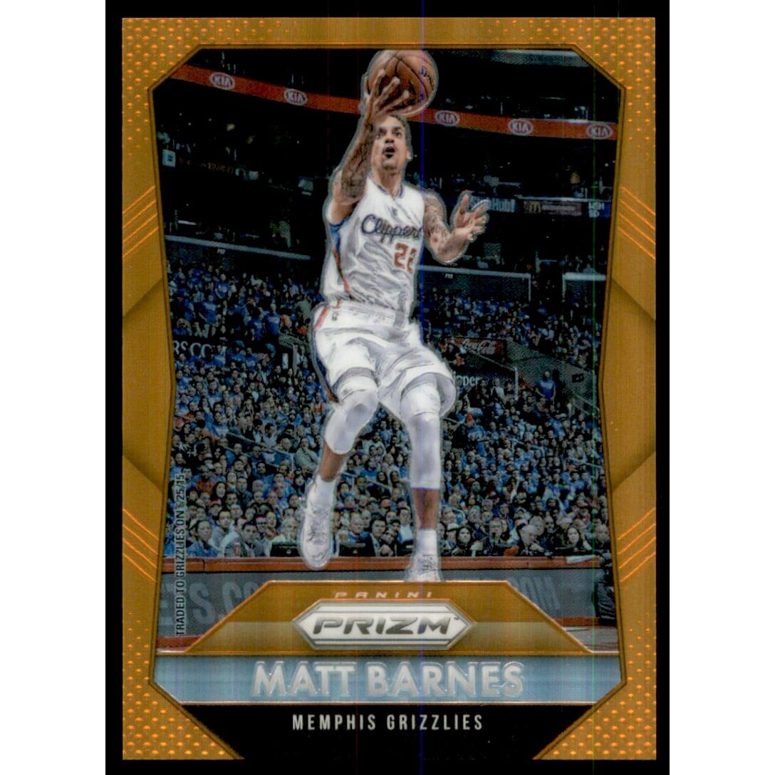 2015-16 Panini Prizm Prizms Orange #222 Matt Barnes. rookie card picture