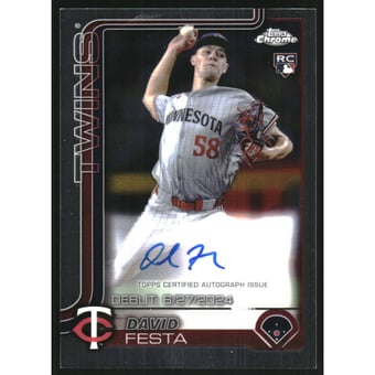 2025 Topps Chrome Update Rookie Debut Autographs #CRDADF David Festa
