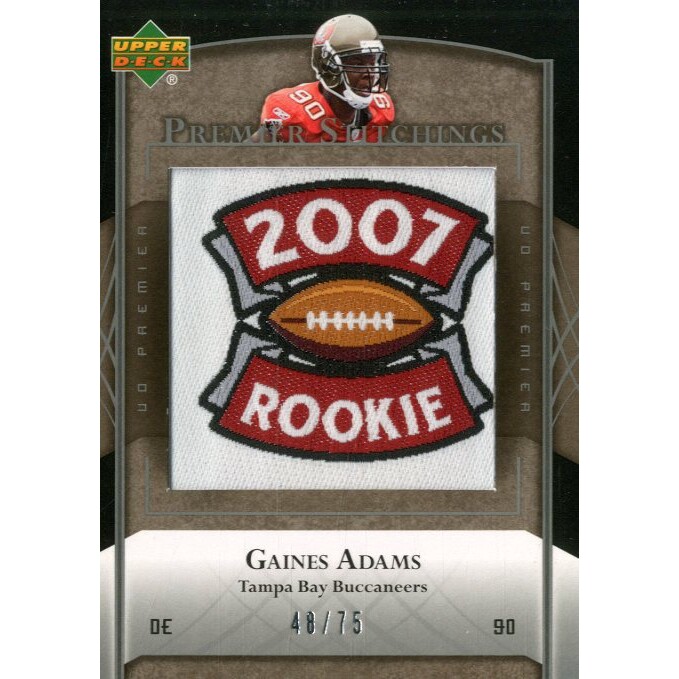 2007 Upper Deck Premier Stitchings Variation #PS30 Gaines Adams 07R