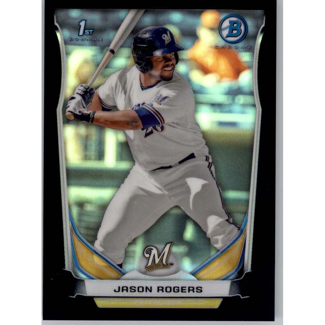 2014 Bowman Chrome Prospects Black Refractors #BCP83 Jason Rogers. rookie card picture