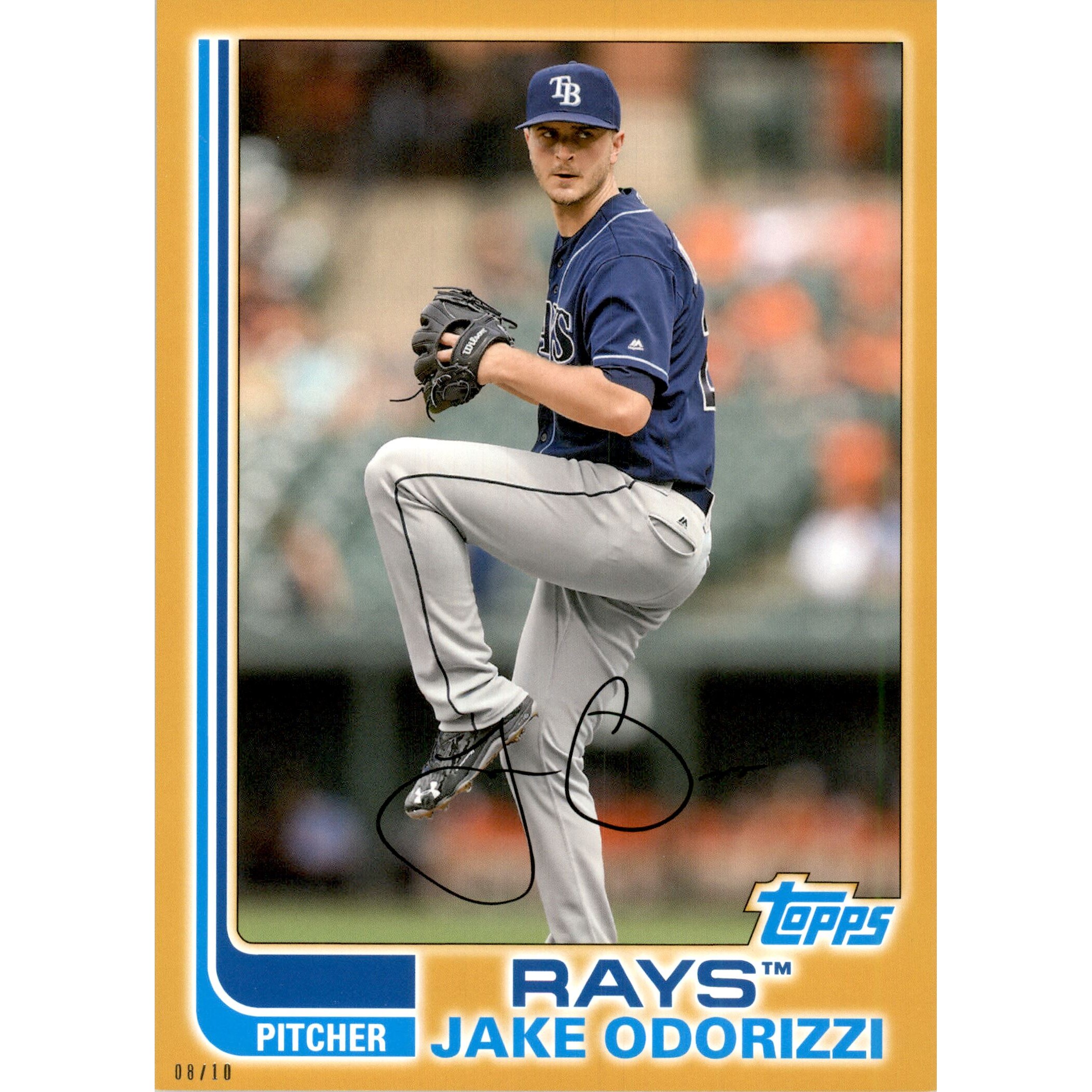 2017 Topps Archives 5x7 Gold #105 Jake Odorizzi. rookie card picture