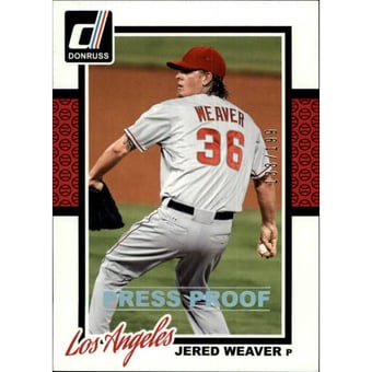 2014 Donruss Press Proofs Silver #165 Jered Weaver
