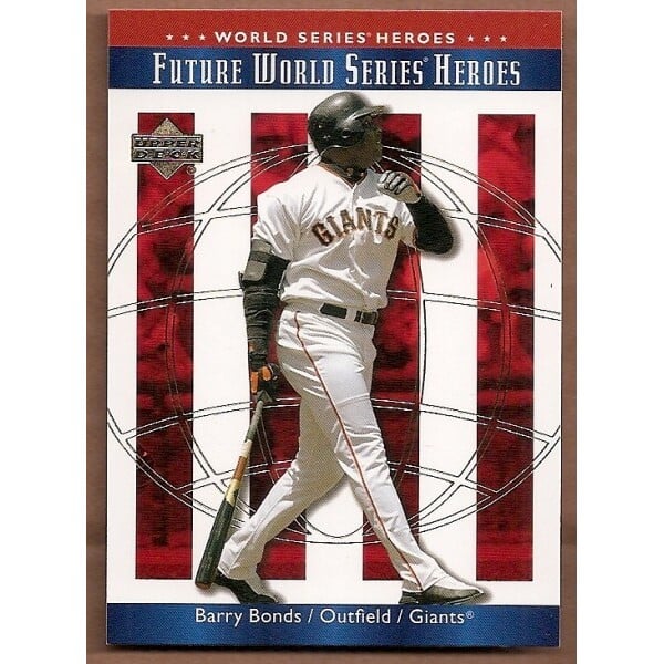 2002 Upper Deck World Series Heroes #151 Barry Bonds FWS. rookie card picture