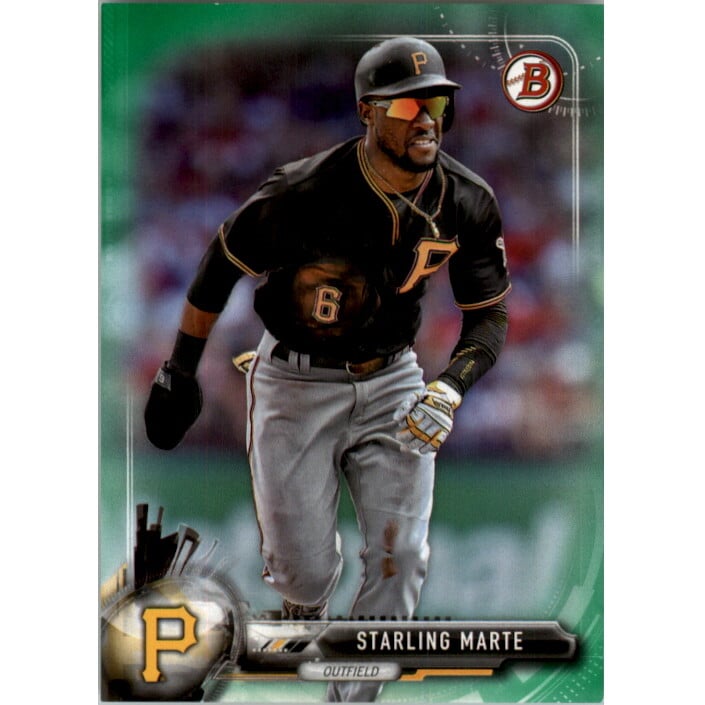 2017 Bowman Green #84 Starling Marte. rookie card picture