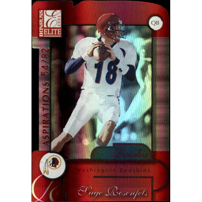 2001 Donruss Elite Aspirations #105 Sage Rosenfels/82. rookie card picture