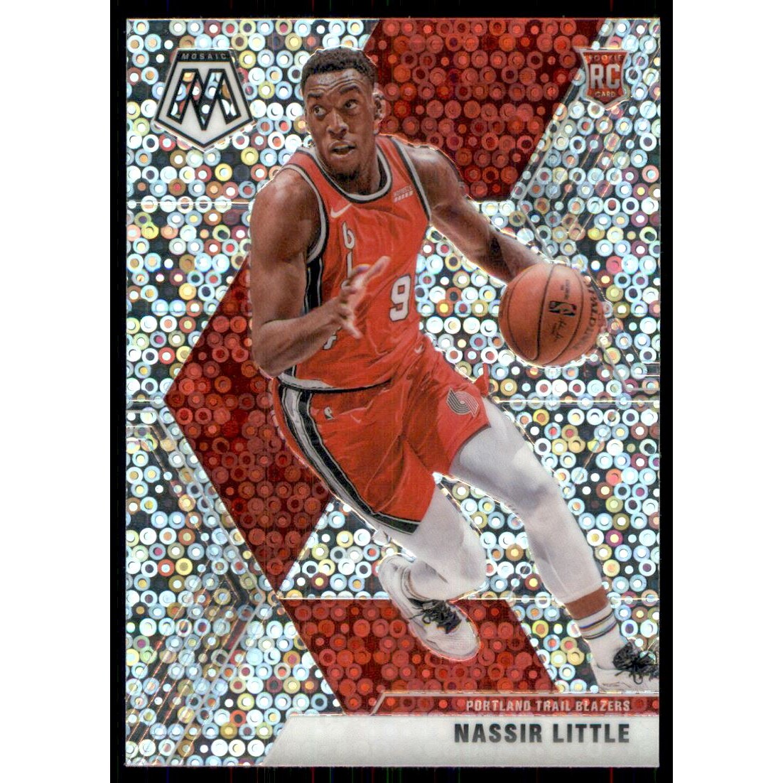 2019-20 Panini Mosaic Mosaic Fast Break Silver #247 Nassir Little