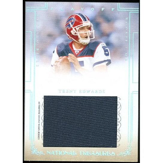 2007 Playoff National Treasures Rookie Jumbo Material #132 Trent Edwards