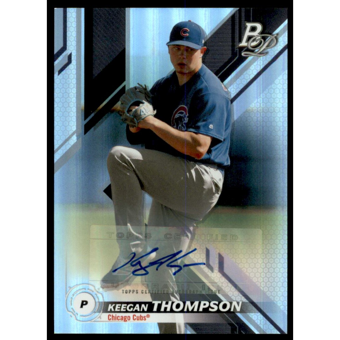 2019 Bowman Platinum Top Prospect Autographs #TOP24 Keegan Thompson. rookie card picture