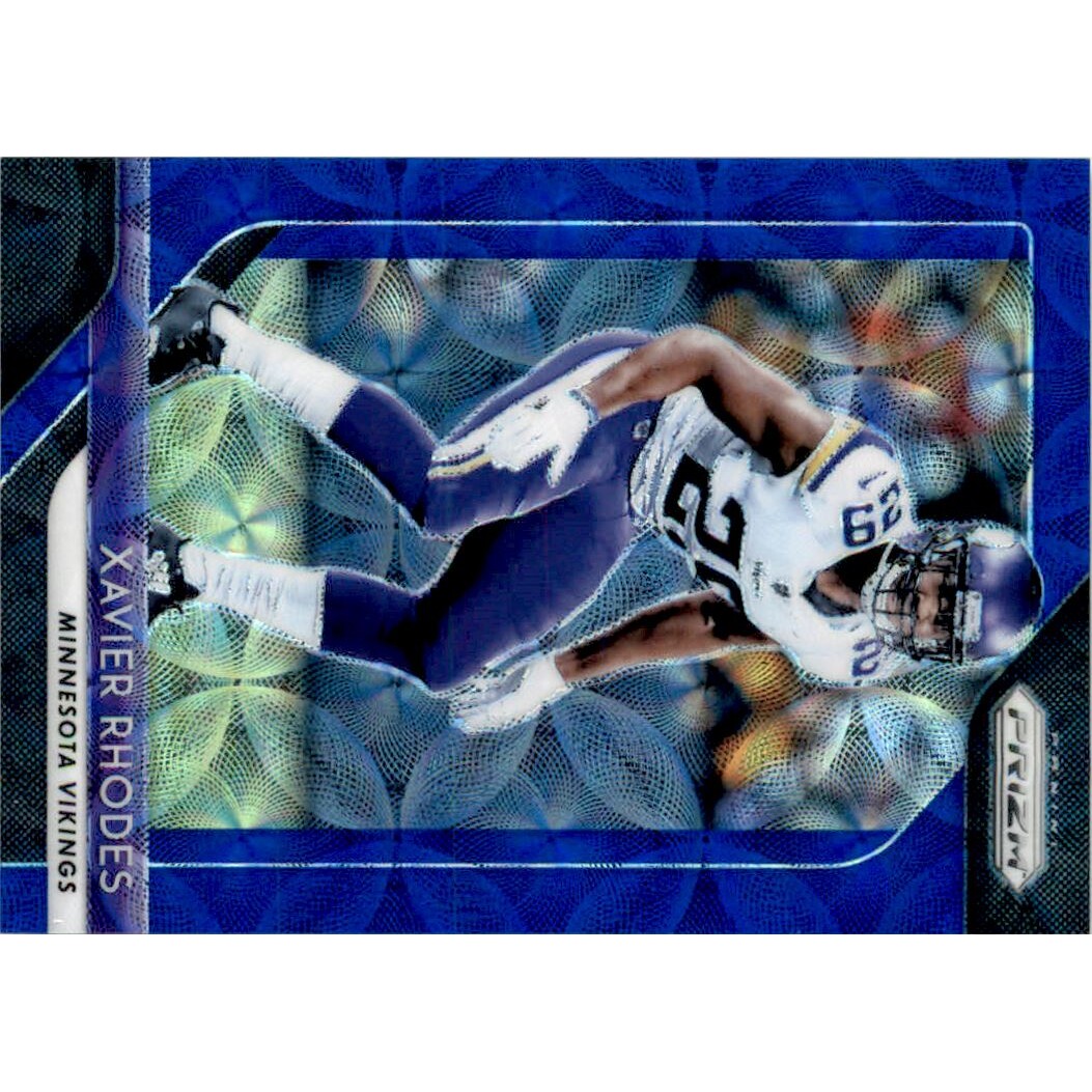 2018 Panini Prizm Prizms Blue Scope #77 Xavier Rhodes. rookie card picture