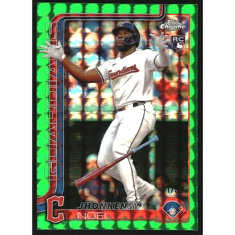 2025 Topps Chrome Green Geometric Refractors #291 Jhonkensy Noel