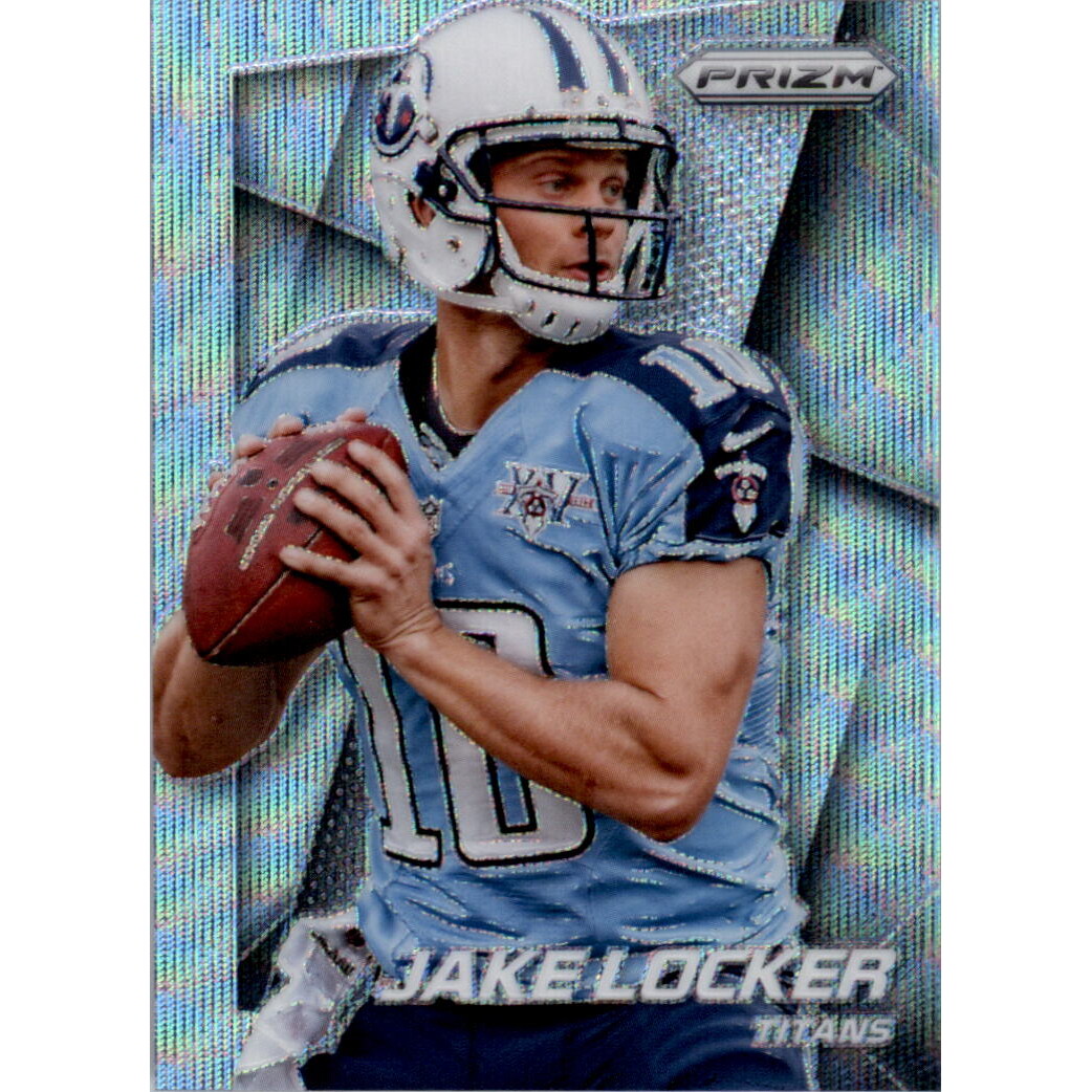 2014 Panini Prizm Prizms Light Blue Wave #14 Jake Locker. rookie card picture