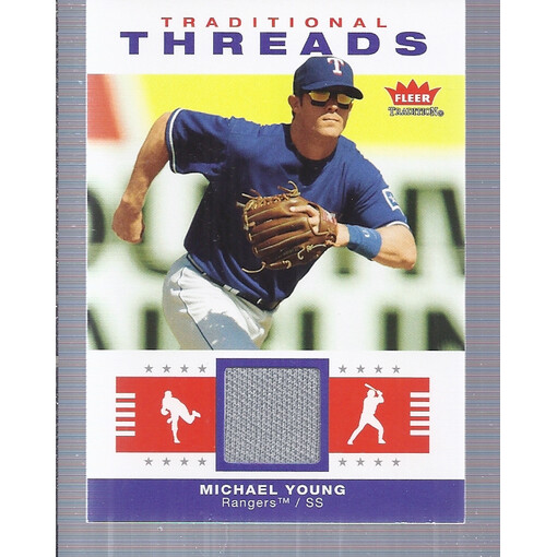 2006 Fleer Tradition Traditional Threads #MY Michael Young Jsy. rookie card picture