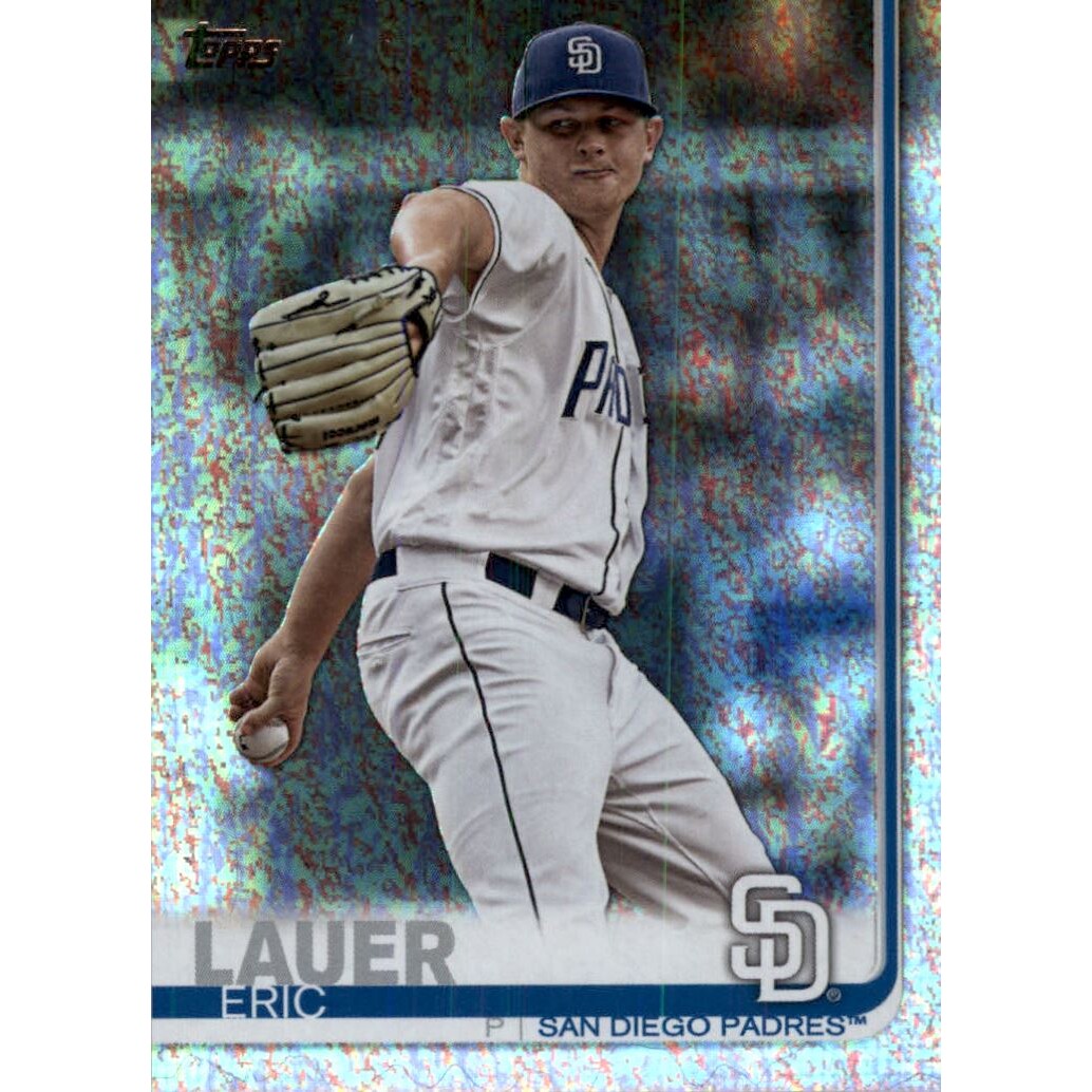 2019 Topps Factory Set Sparkle Foil #592 Eric Lauer. rookie card picture